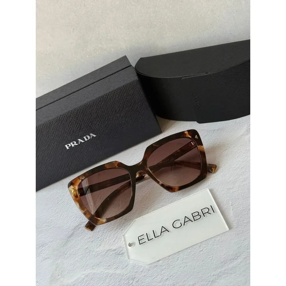 NEW Prada PR23ZS Square Sunglasses in Brown Havana